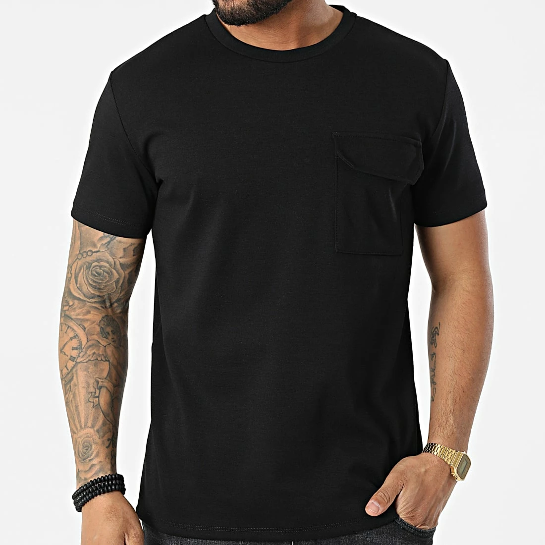 Promo 🛒 Tee 👕 Shirt Poche Oversize Large UY833 Noir de Uniplay 🤩 5 Promo 🛒 Tee 👕 Shirt Poche Oversize Large UY833 Noir de Uniplay 🤩 – Image 3