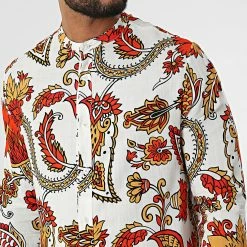 Sortie 😍 Chemise Manches Longues Col Mao Floral UY840 Blanc Rouge Jaune de Uniplay 🎉 7 Sortie 😍 Chemise Manches Longues Col Mao Floral UY840 Blanc Rouge Jaune de Uniplay 🎉 -Uniplay Soldes uniplay 316668 UY840 WHITE 20220425T160216 02