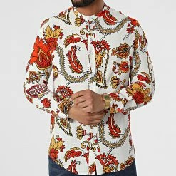 Sortie 😍 Chemise Manches Longues Col Mao Floral UY840 Blanc Rouge Jaune de Uniplay 🎉 8 Sortie 😍 Chemise Manches Longues Col Mao Floral UY840 Blanc Rouge Jaune de Uniplay 🎉 -Uniplay Soldes uniplay 316668 UY840 WHITE 20220425T160217 03