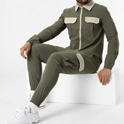 Les meilleures critiques de 🎉 Ensemble Veste Zippée Pantalon Jogging UP-ES-86 Vert Kaki Beige de Uniplay 👏