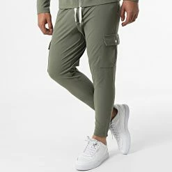 Meilleur prix 🌟 Ensemble Veste Zippée Pantalon Cargo 22047 Vert Kaki de Uniplay 😀 -Uniplay Soldes uniplay 316819 22047 KAKI 20220429T154547 04
