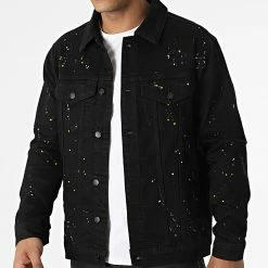 Le moins cher 💯 Veste Jean 725 Noir de Uniplay 😀