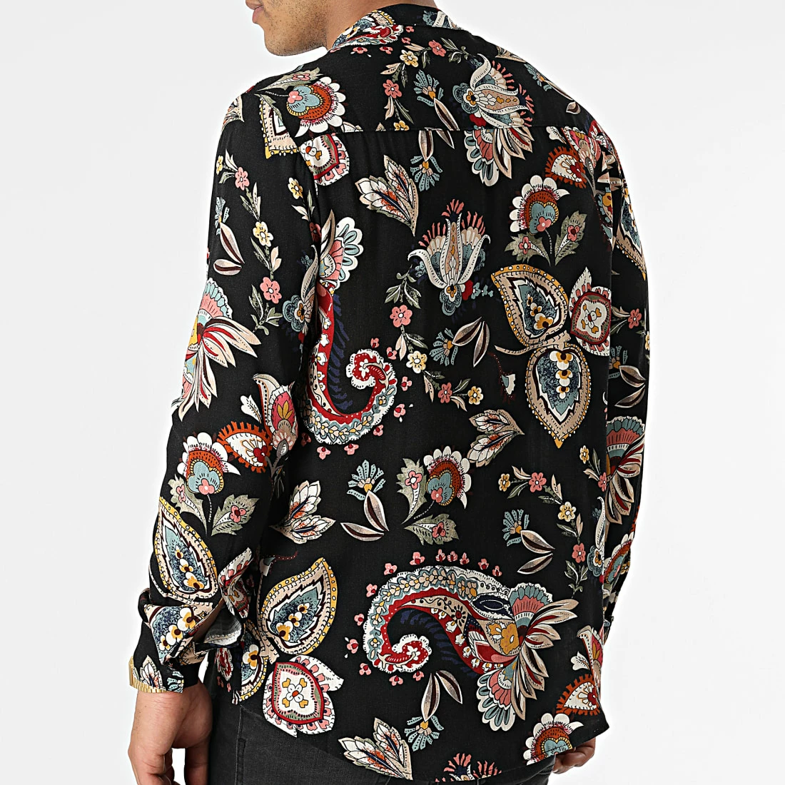 Acheter 🌟 Chemise Manches Longues Col Mao Floral UY843 Noir de Uniplay 🛒 6 Acheter 🌟 Chemise Manches Longues Col Mao Floral UY843 Noir de Uniplay 🛒 – Image 4