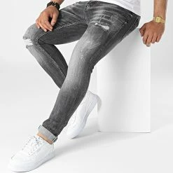 Meilleure vente ✔️ Jean Skinny 711 Gris de Uniplay 👍 -Uniplay Soldes uniplay 316843 711 BLACK 20220506T160050 03