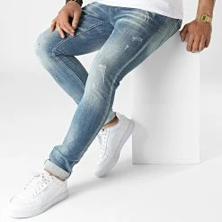 Bon marché ❤️ Jean Skinny 702 Bleu Denim de Uniplay ✨ -Uniplay Soldes uniplay 316850 702 BLUE 20220506T160108 03