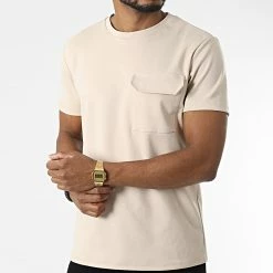 Acheter ⭐ Tee 👚 Shirt Poche UY833 Beige de Uniplay 🤩 -Uniplay Soldes uniplay 316852 UY833 BEIGE 20220506T152211 03