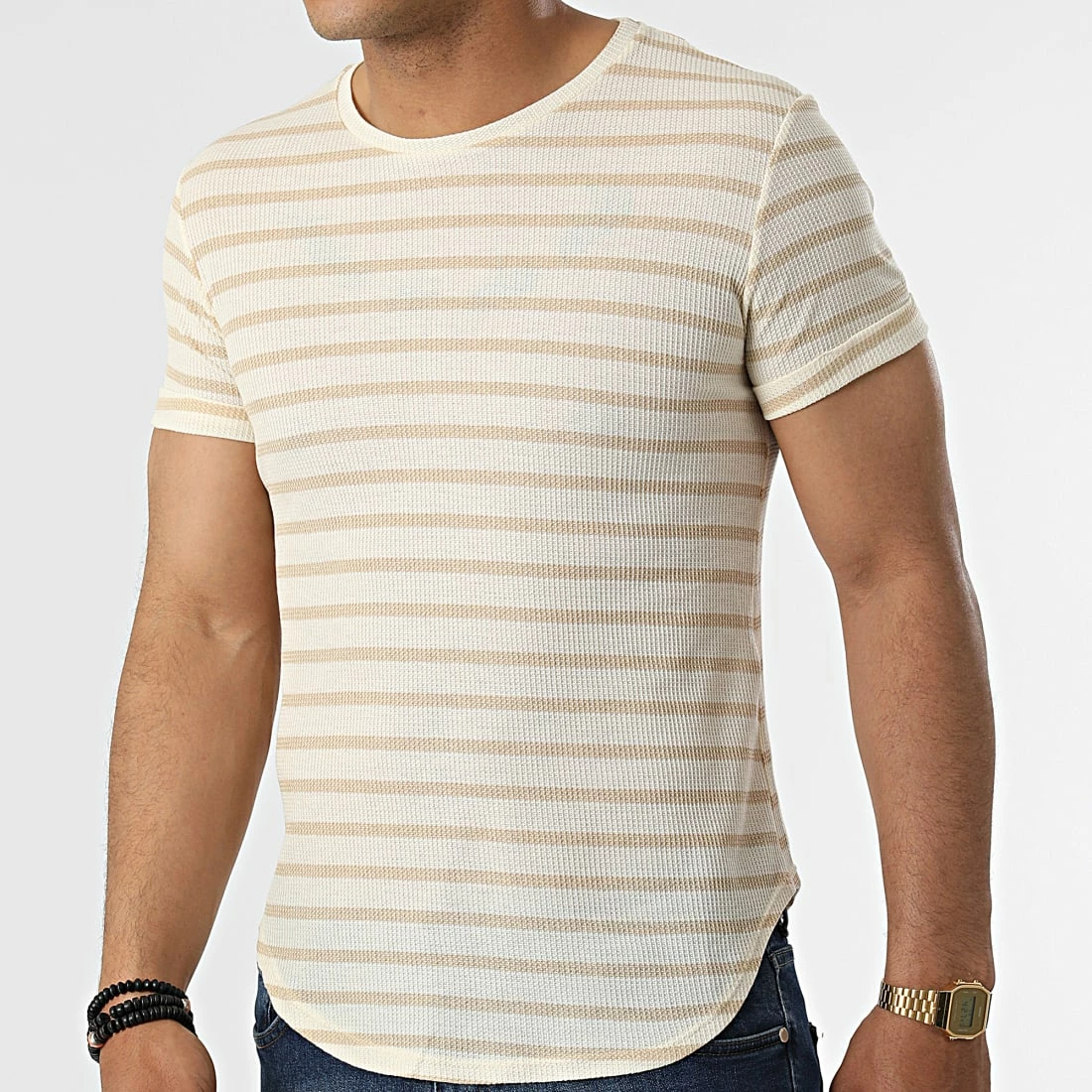 Top 10 🎁 Tee 👕 Shirt A Rayures UY832 Beige de Uniplay 🛒 3 Top 10 🎁 Tee 👕 Shirt A Rayures UY832 Beige de Uniplay 🛒