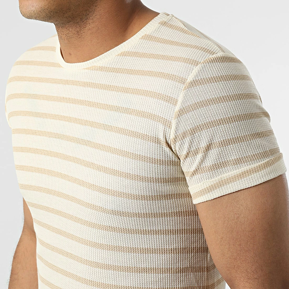 Top 10 🎁 Tee 👕 Shirt A Rayures UY832 Beige de Uniplay 🛒 4 Top 10 🎁 Tee 👕 Shirt A Rayures UY832 Beige de Uniplay 🛒 – Image 2