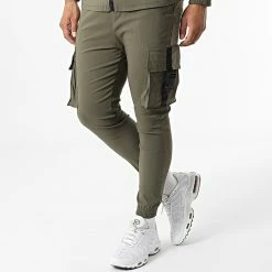 Tout neuf 🎁 Ensemble Veste Zippée Jogger Pant UP-ES-87 Vert Kaki de Uniplay 💯 -Uniplay Soldes uniplay 318688 UP ES 87 KHAKI 20220518T153155 04