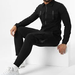 Meilleur prix 💯 Ensemble Veste Zippée Jogger Pant UP-ES-87 Noir de Uniplay 🛒