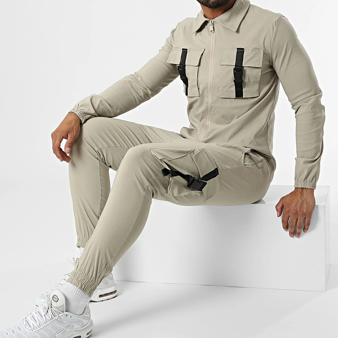 Meilleur prix 😍 Ensemble Veste Zippée Jogger Pant UP-ES-87 Beige de Uniplay 🌟 3 Meilleur prix 😍 Ensemble Veste Zippée Jogger Pant UP-ES-87 Beige de Uniplay 🌟
