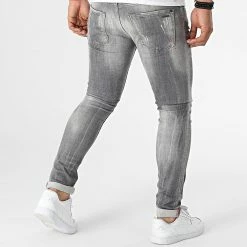Le moins cher 😀 Jean Skinny 715 Gris de Uniplay ✔️ -Uniplay Soldes uniplay 318749 715 GRIS 20220513T154102 04
