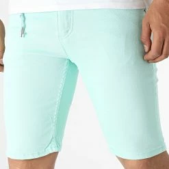 Grosses soldes ⌛ Short Jean 712 Turquoise Clair de Uniplay ⌛