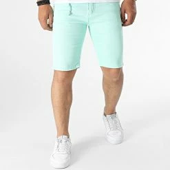 Grosses soldes ⌛ Short Jean 712 Turquoise Clair de Uniplay ⌛ -Uniplay Soldes uniplay 318777 712 WATER GREEN 20220513T152956 03