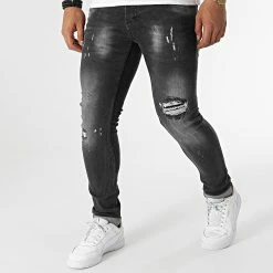 Bon marché 🧨 Jean Skinny 695 Noir de Uniplay 🥰
