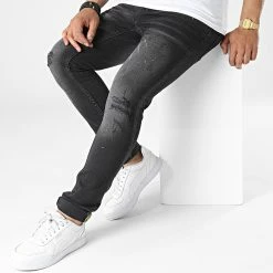 De gros ✨ Jean Skinny 728 Noir de Uniplay 🔔 -Uniplay Soldes uniplay 318788 728 NOIR 20220513T154652 03