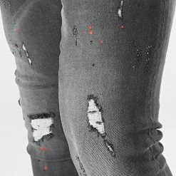 Meilleur prix 🎁 Jean Skinny 694 Gris Anthracite de Uniplay 😀 -Uniplay Soldes uniplay 318792 694 BLACK 20220513T154613 02