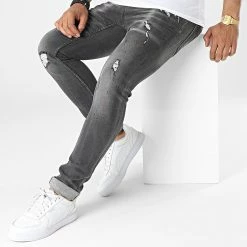 Meilleur prix 🎁 Jean Skinny 694 Gris Anthracite de Uniplay 😀 -Uniplay Soldes uniplay 318792 694 BLACK 20220513T154615 03