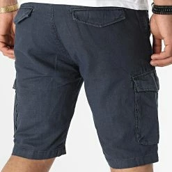 De gros 😍 Short Cargo K686 Bleu Marine de Uniplay 🤩 -Uniplay Soldes uniplay 318839 UP K686 BLUE 20220513T152201 04