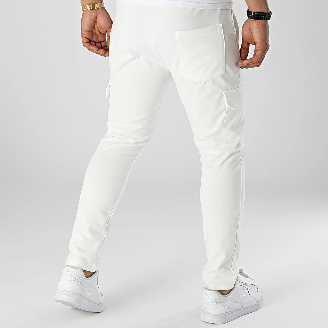 Nouveau 🥰 Pantalon Jogging UPP61 Blanc de Uniplay 👍 6 Nouveau 🥰 Pantalon Jogging UPP61 Blanc de Uniplay 👍 – Image 4