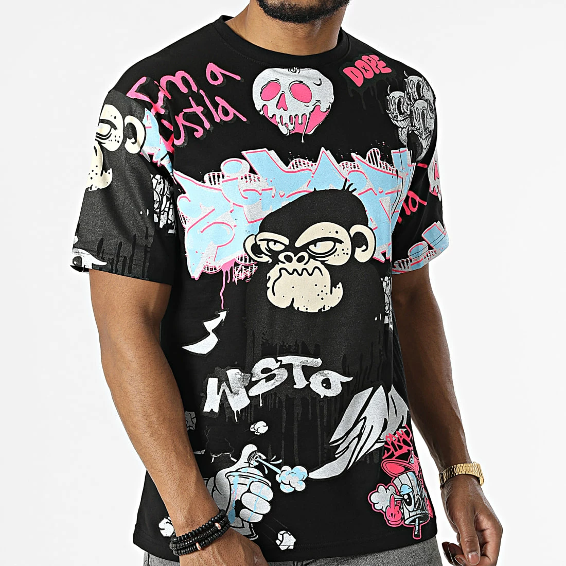 Remise 👍 Tee 👕 Shirt 863 Noir de Uniplay ❤️ 5 Remise 👍 Tee 👕 Shirt 863 Noir de Uniplay ❤️ – Image 3