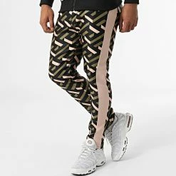 Grosses soldes 🔔 Ensemble Veste Zippée Et Pantalon Jogging A Bandes UP-ES-88 Vert Noir Beige de Uniplay ✨ -Uniplay Soldes uniplay 320047 UP ES 88 BEIGE 20220524T120756 04