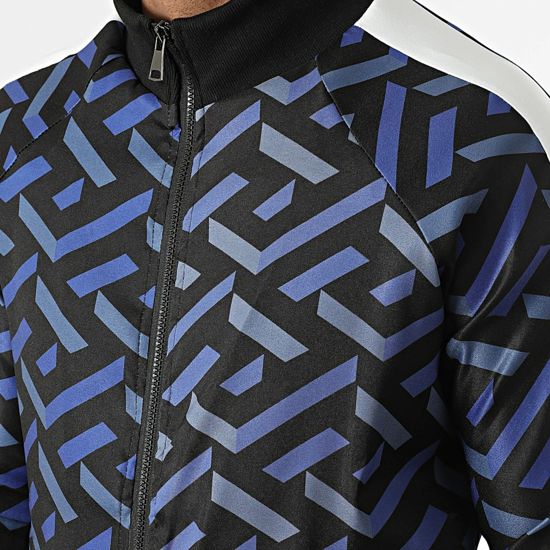 Grosses soldes 🛒 Ensemble Veste Zippée Et Pantalon Jogging A Bandes UP-ES-88 Noir Bleu Marine de Uniplay ❤️ 4 Grosses soldes 🛒 Ensemble Veste Zippée Et Pantalon Jogging A Bandes UP-ES-88 Noir Bleu Marine de Uniplay ❤️ – Image 2