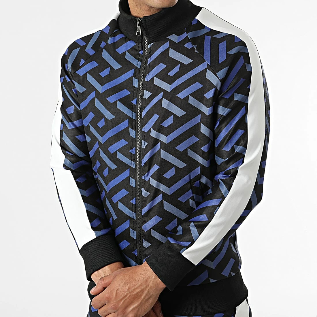 Grosses soldes 🛒 Ensemble Veste Zippée Et Pantalon Jogging A Bandes UP-ES-88 Noir Bleu Marine de Uniplay ❤️ 5 Grosses soldes 🛒 Ensemble Veste Zippée Et Pantalon Jogging A Bandes UP-ES-88 Noir Bleu Marine de Uniplay ❤️ – Image 3