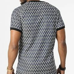 Grosses soldes 🧨 Ensemble Tee 👚 Shirt Col Zippé Et Short UY853 Bleu Marine Blanc de Uniplay 🔔 -Uniplay Soldes uniplay 320049 UY853 BLUE WHITE 20220518T144812 04