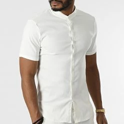 Tout neuf 🛒 Ensemble Chemise Manches Courtes Et Short UP-ES-90 Blanc de Uniplay 🛒 -Uniplay Soldes uniplay 320059 UP ES 90 WHITE 20220518T144739 02