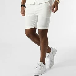 Tout neuf 🛒 Ensemble Chemise Manches Courtes Et Short UP-ES-90 Blanc de Uniplay 🛒 -Uniplay Soldes uniplay 320059 UP ES 90 WHITE 20220518T144743 05