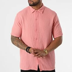 Vente flash ⭐ Chemise Manches Courtes UY893 Rose de Uniplay 👍 -Uniplay Soldes uniplay 323872 UY893 OLD PINK 20220722T160733 03