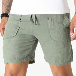 Bon marché 😉 Short Jogging P70 Vert Kaki de Uniplay 🛒