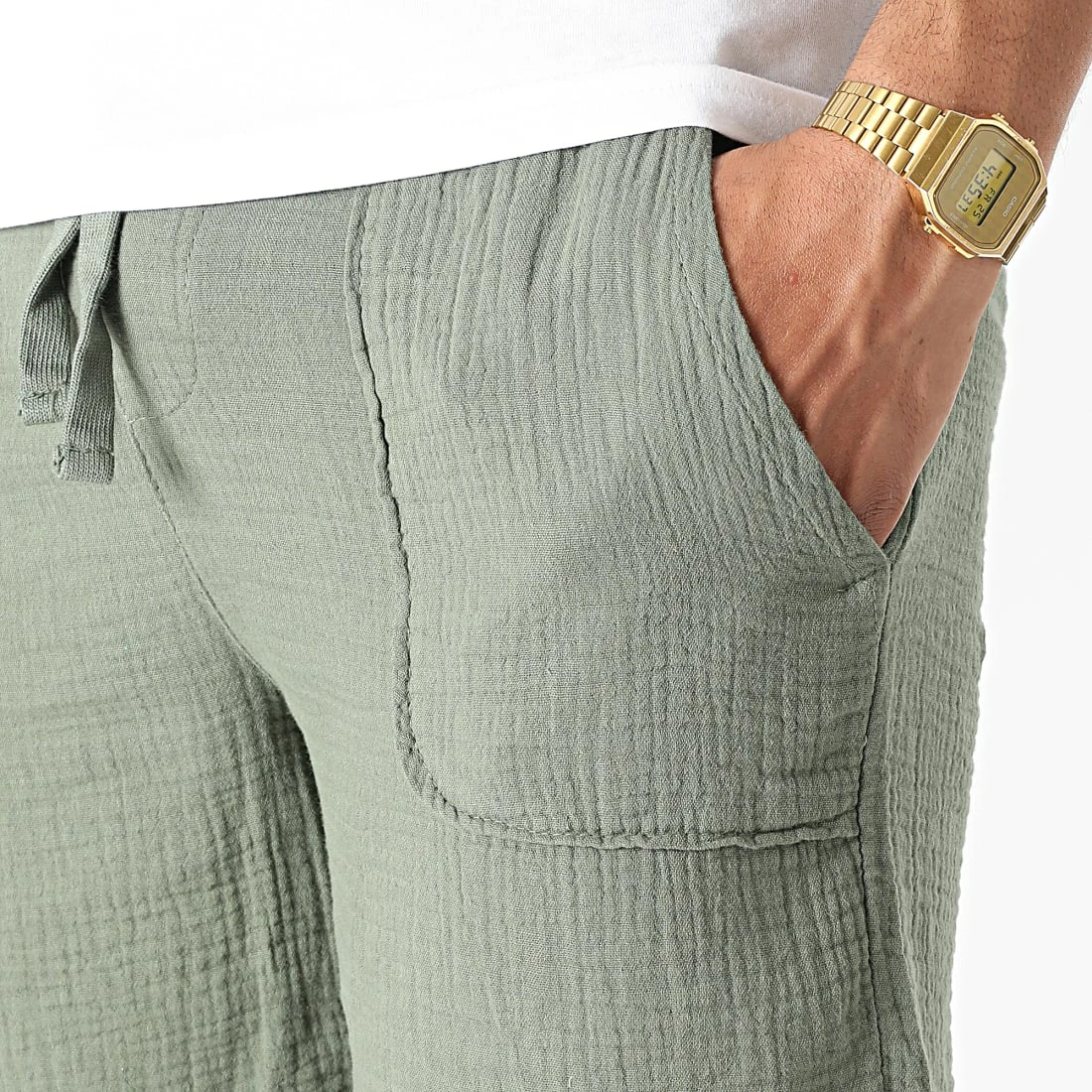 Bon marché 😉 Short Jogging P70 Vert Kaki de Uniplay 🛒 4 Bon marché 😉 Short Jogging P70 Vert Kaki de Uniplay 🛒 – Image 2