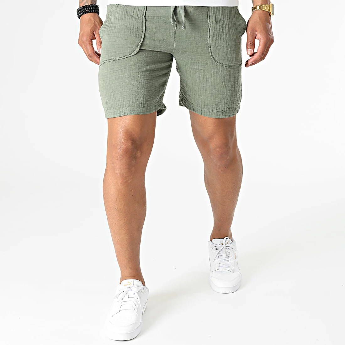 Bon marché 😉 Short Jogging P70 Vert Kaki de Uniplay 🛒 5 Bon marché 😉 Short Jogging P70 Vert Kaki de Uniplay 🛒 – Image 3