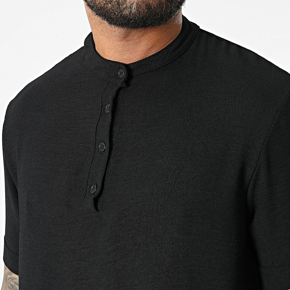 Acheter 😀 Ensemble Chemise Manches Courtes Et Short Jogging UY857 Noir de Uniplay 💯 4 Acheter 😀 Ensemble Chemise Manches Courtes Et Short Jogging UY857 Noir de Uniplay 💯 – Image 2