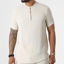 Tout neuf 🎁 Ensemble Chemise Manches Courtes Et Short Jogging UY857 Beige de Uniplay 🔥 -Uniplay Soldes uniplay 326083 UY857 BEIGE 20220630T155718 03