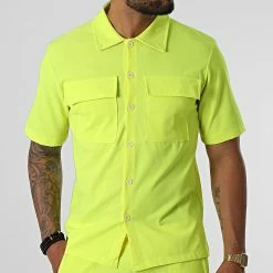 Sortie ⭐ Ensemble Chemise Manches Courtes Et Short Jogging 22059 Jaune Fluo de Uniplay 🧨 -Uniplay Soldes uniplay 326087 22059 YELLOW 20220630T155352 03