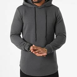 Tout neuf 🎁 Sweat Capuche UY924 Gris Anthracite de Uniplay 👍 -Uniplay Soldes uniplay 332577 UY954 GREY 20220816T161409 03