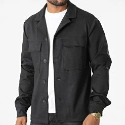 Promo 😍 Surchemise UY908 Gris Anthracite Chiné de Uniplay 🎉 8 Promo 😍 Surchemise UY908 Gris Anthracite Chiné de Uniplay 🎉 -Uniplay Soldes uniplay 332578 UY908 BLACK 20220816T145933 03