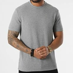 Bon marché 😀 Tee 👕 Shirt T965 Gris Chiné de Uniplay 💯 -Uniplay Soldes uniplay 332599 UP T965 GREY 20220812T144614 03