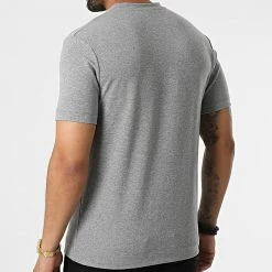 Bon marché 😀 Tee 👕 Shirt T965 Gris Chiné de Uniplay 💯 -Uniplay Soldes uniplay 332599 UP T965 GREY 20220812T144615 04