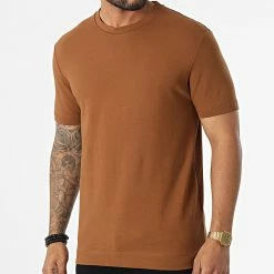 Le moins cher ⭐ Tee 👚 Shirt T965 Marron de Uniplay 😉