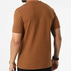 Le moins cher ⭐ Tee 👚 Shirt T965 Marron de Uniplay 😉 -Uniplay Soldes uniplay 332610 UP T965 DKCAMEL 20220812T144535 04