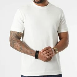 Meilleure vente 🎁 Tee 👕 Shirt T965 Beige Clair de Uniplay 🤩 -Uniplay Soldes uniplay 332611 UP T965 WHITE 20220816T150608 03