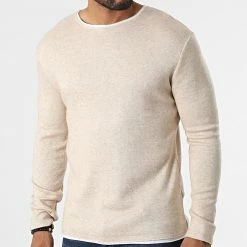 Tout neuf 🔔 Pull 22083 Beige Chiné de Uniplay 🧨