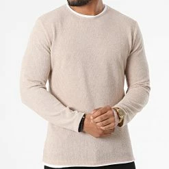 De gros 🔔 Pull 22075 Beige Chiné de Uniplay 😉 -Uniplay Soldes uniplay 332637 22075 BEIGE 20220816T150654 03