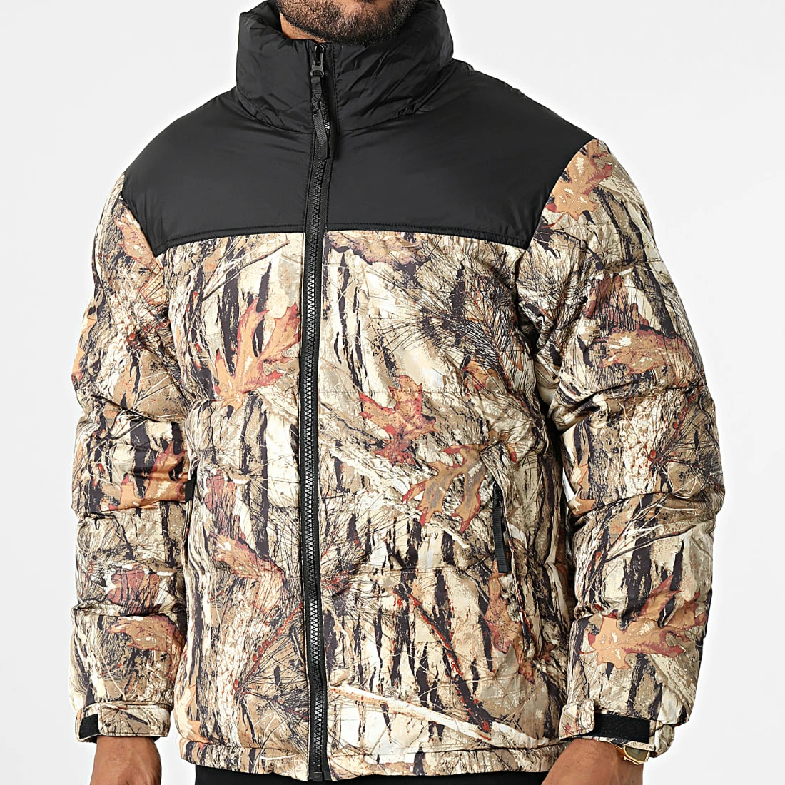 Nouveau 👏 Doudoune Capuche 9925 Beige Noir de Uniplay 👍 5 Nouveau 👏 Doudoune Capuche 9925 Beige Noir de Uniplay 👍 – Image 3