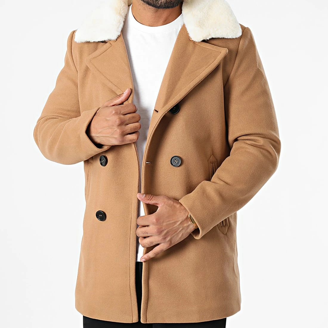 Bon marché 🌟 Manteau Col Fourrure 8832 Camel de Uniplay 😍 3 Bon marché 🌟 Manteau Col Fourrure 8832 Camel de Uniplay 😍