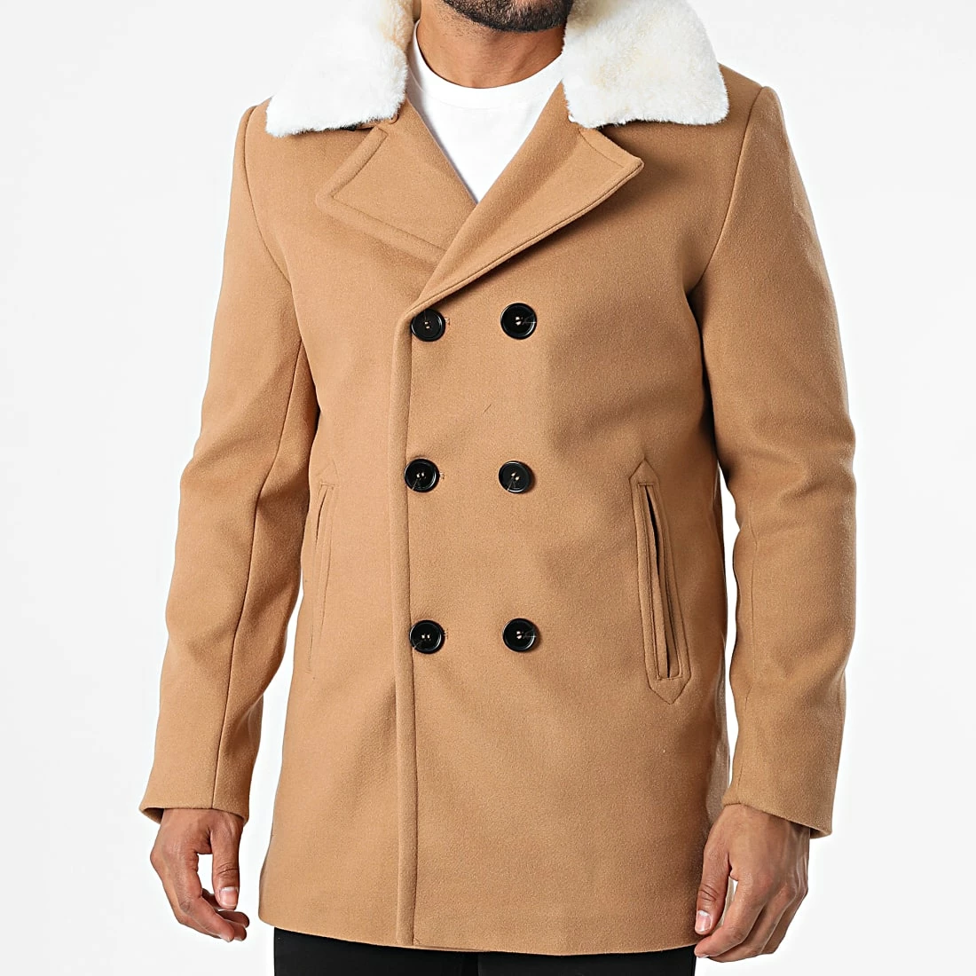 Bon marché 🌟 Manteau Col Fourrure 8832 Camel de Uniplay 😍 5 Bon marché 🌟 Manteau Col Fourrure 8832 Camel de Uniplay 😍 – Image 3